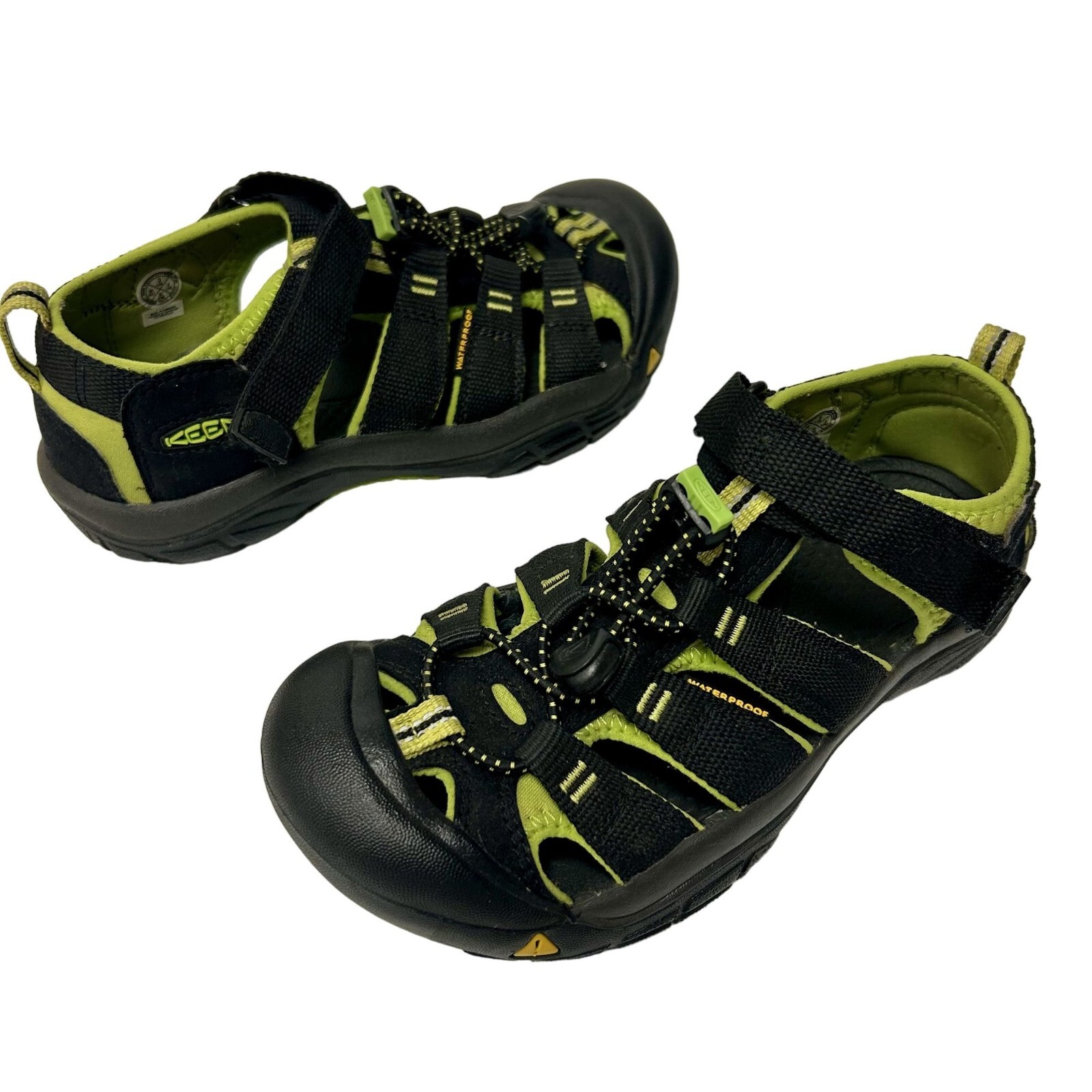 Sandali Keen Newport H2 neri verdi NEON scarpe da acqua FIUME US 3 UK 2 EU 35