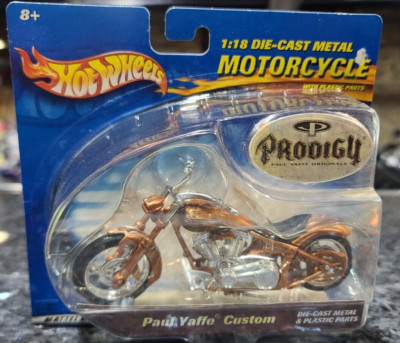 Hot Wheels Prodigy Paul Yaffe Customs Original Motorcycle 2001 1:18 Scale MOC
