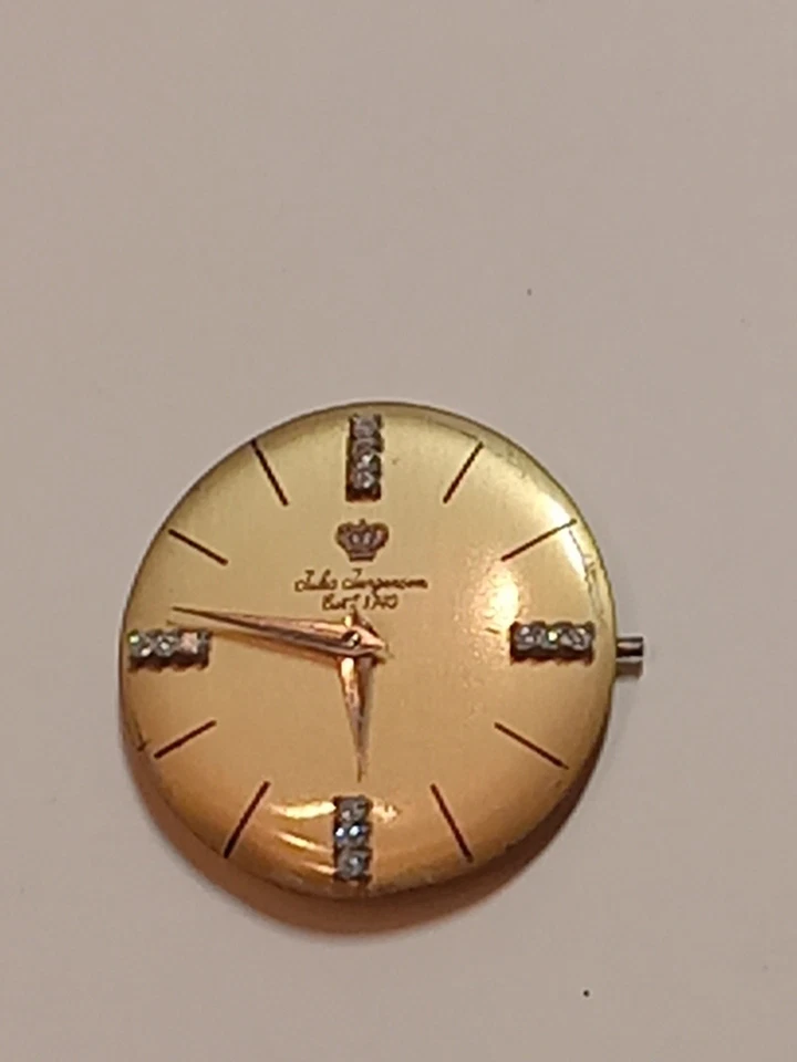 jules jurgensen relógio Movimento Com 12 Diamantes Real Branco Natyral 17 Facas... - Imagem 3 de 4