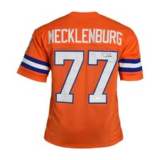 Karl Mecklenburg Signed Denver Orange Football Jersey (JSA)