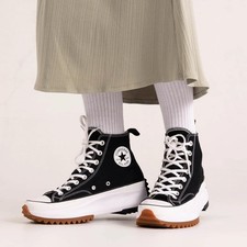 Converse Run Star Hike Hi Platform Sneakers In Black/White Mens 9.5 Women's 11