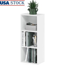 Minimalist Bookshelf Engineered Wood Open Shelf Storage Home Office Living Room