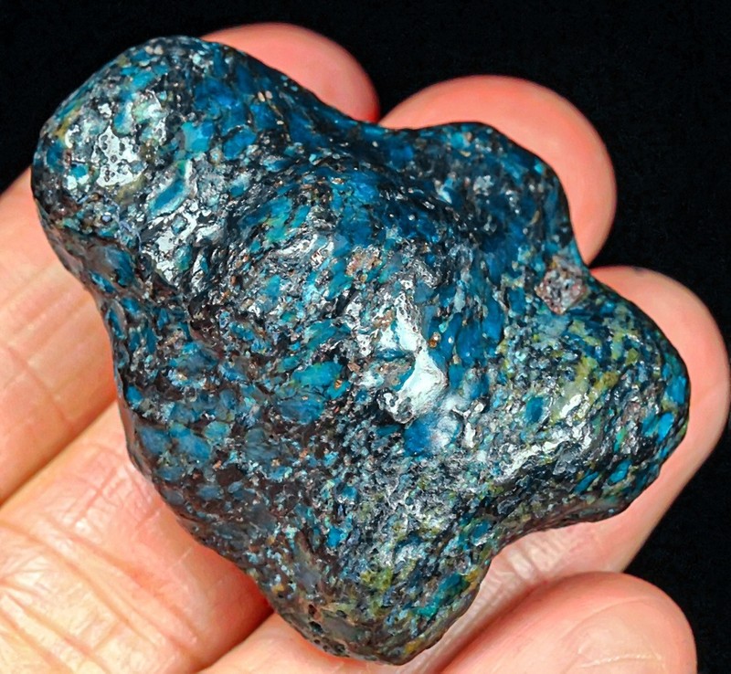 121Ct Smoky Blue Turquoise Associated Mineral Polished Nugget Specimen YPKX399