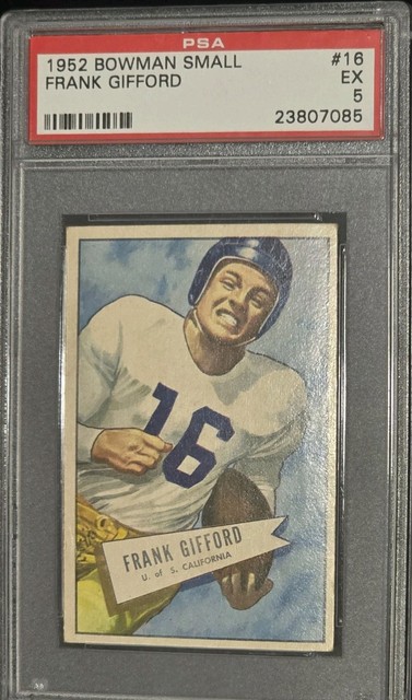 1952 Bowman - Frank Gifford #16 Small (RC)