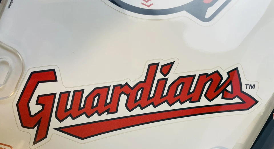 CLEVELAND GUARDIANS ACRYLIC CAR LICENSE PLATE MLB LICENSED WINCRAFT W/DECALS - Image 4 of 4