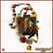 Vintage Assemblage Jewelry Necklace Baroque Rococo Pendant Luxury Cameo Jewelery