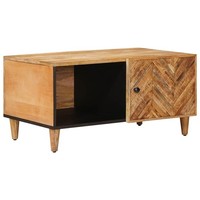 Couchtisch Braun 80 X 50 X 40 Cm Massivholz Mango Couchtisch Wohnzimmertisch Man