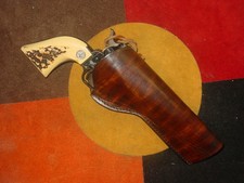 Old west style leather holster Scout .Wrangler brown Made in USA