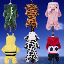 Flannel Pet Jumpsuit for Small Medium Dogs Cats Soft Warm Winter Outfi