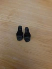 Vintage Barbie Doll Black OT Open Toe Heels Shoes Japan Near Mint ~ 1960's