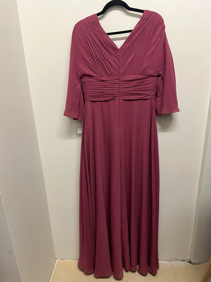 Vestido de baile JJ's House morera cuello en V largo noche de gala estrás broche talla 12 Foto 4 de 4