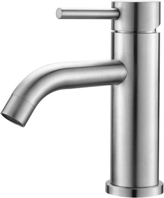 Ibergrif Bathroom Basin Mixer Taps Single Lever, Brushed Nickel Stainless Steel