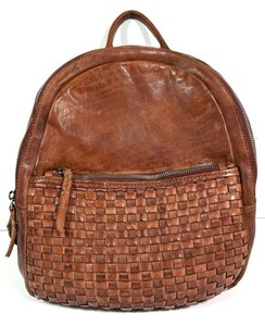 Woven Leather Backpack | eBay