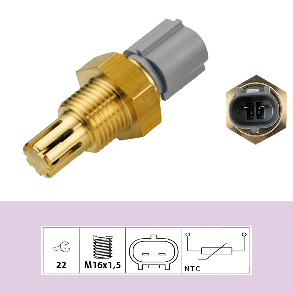 Air Temperature Sensor for Toyota Hiace 3.0L KDH221R 2006-19
