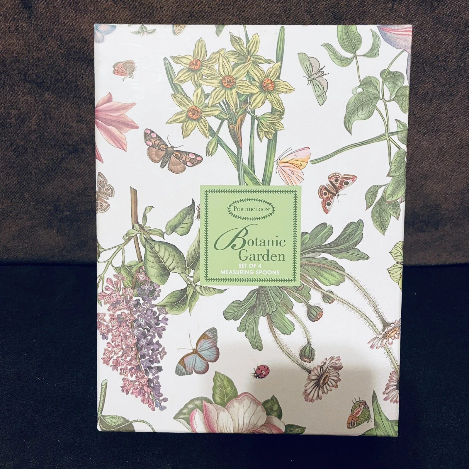 New In Box - Portmeirion Botanic Garden Set of 4 Measuring Spoons 1/4, 1/2, 1, 1