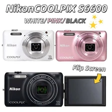 Nikon Coolpix S6600 16.0MP Compact Digital Camera 12x Zoom English w/Battery