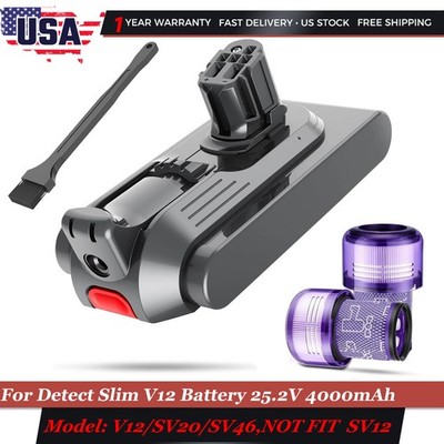 New 25.2V 4000mAh V12 Detect Slim Battery for DYS Absolute SV46 Vacuum 965470-01