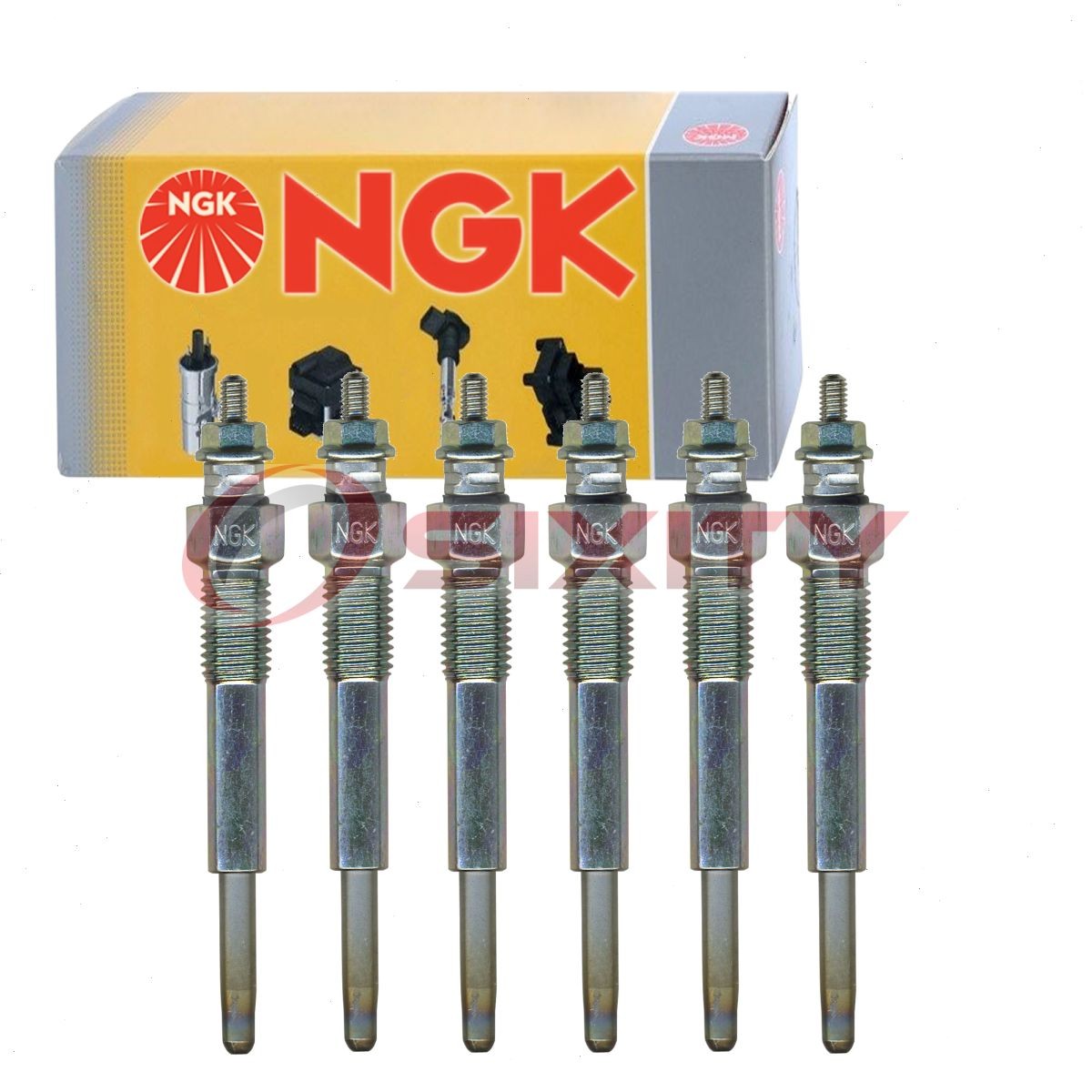 6 pc NGK 7880 Y-710J Glow Diesel Glow Plugs for Ignition Cylinder Engine wj