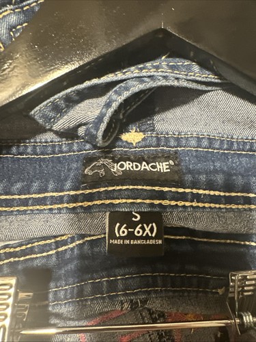 Girls Jordache Overalls Size S6x Denim Jean Shorts Faded Embroidered NFL Vikings - Picture 12 of 17