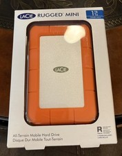 LaCie Rugged Mini 1TB USB 3.0 disco rigido esterno portatile nuovo