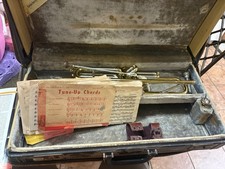 Antoine Courtois Paris Brass Bb Trumpet Cornet w/ Leblanc Case 1930-1938