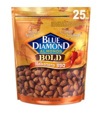 Blue Diamond Almonds Habanero BBQ Flavored Snack Nuts 25 Oz Resealable Bag