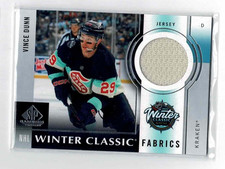 Vince Dunn 2024-25 UD SP Game Used Winter Classics Fabrics Seattle Kraken  WCF-2