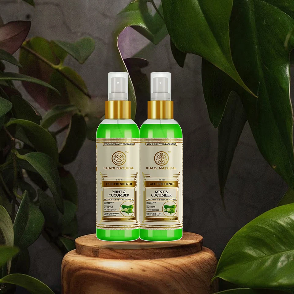 Spray ambientador facial Khadi natural menta y pepino (paquete de 2) Foto 3 de 3