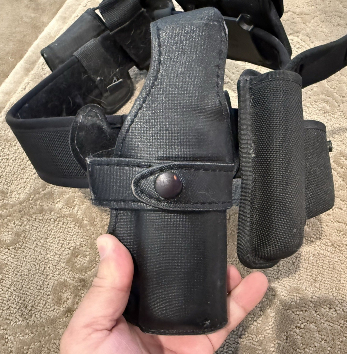 Police Duty Belt With Holders Including SAFARILAND 070-84 LEVEL