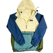L.L.Bean Women s Mountain Classic Anorak Jacket S Color Block Packable Nylon