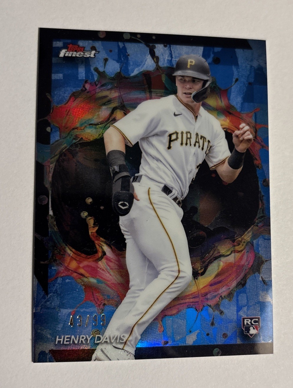 2024 Topps Finest - Rare Henry Davis #289 Blue Refractor /99 (RC)