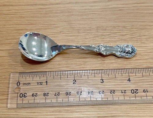 Lion by Frank Smith/Wallace Silversmiths: Sterling Silver Chocolate Spoon 4-7/8"