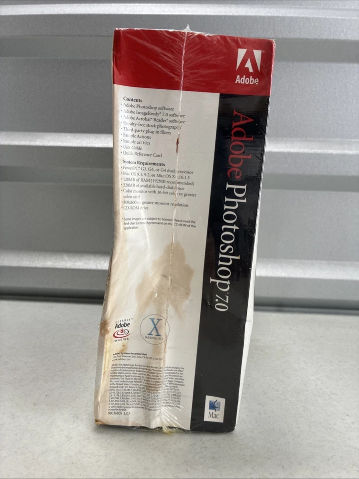 New Adobe Photoshop 7.0 Mac OSX Mac OS 9.1 or 9.2 Version Sealed - Image 4 of 4