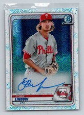 2020 Bowman Chrome #BCMA-EL Ethan Lindow Prospect Autographs Mojo Refractor
