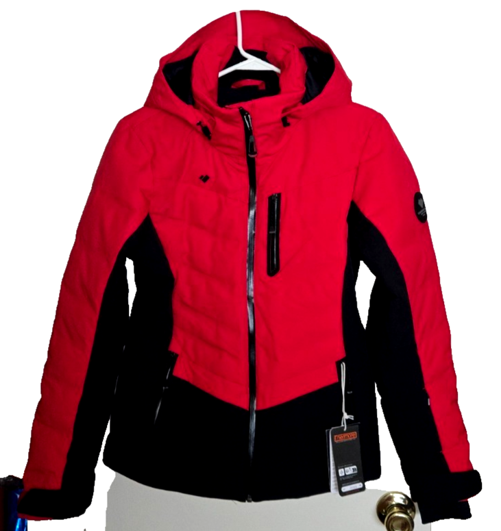 Obermeyer Cosima Down Jacket Women's Size 4 Red/Black NWT
