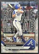 Drake Baldwin 2025 MLB Topps NOW #OS-1 Rookie of the Year RC - Braves
