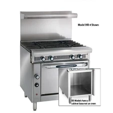 Imperial IHR4XB 36 in 4Burner Diamond Series Gas Range w/ Cabinet Base