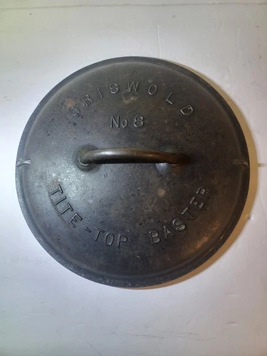 GRISWOLD CAST IRON No. 8 Tite-Top DUTCH OVEN A 2551 LID ONLY Pat. 1920 Erie PA