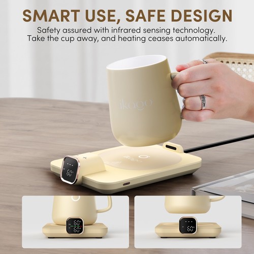 Cup Warmer & iKago Mug Set, 1℃ Precise Temp Control Mug Warmer - Picture 3 of 5