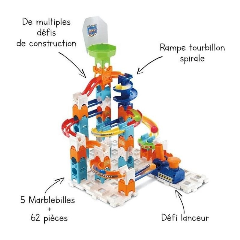 Circuit a billes Marble Rush Vtech S100 jeu de construction modulable avec rampe de lancement