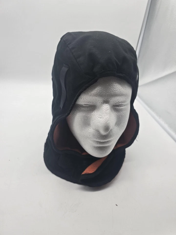 Sombrero N-Ferno 6862 Forro Capucha Para Hombres Talla Única Negro Naranja 2 Capas Polar Sombrero Duro Foto 2 de 4