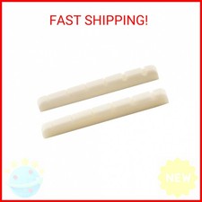 Musiclily 42mm Bone Nut Slotted Electric Guitar Nut Flat Bottom for Strat Tele G