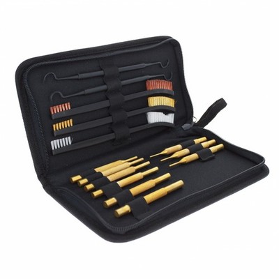 ASR Outdoor Gun Cleaning Kit Brass Punches Brushes Canvas Pouch 14 Piece Set