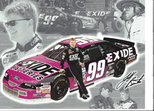 Jeff Burton - Exide - Postcard - Hero card - NASCAR - 1997