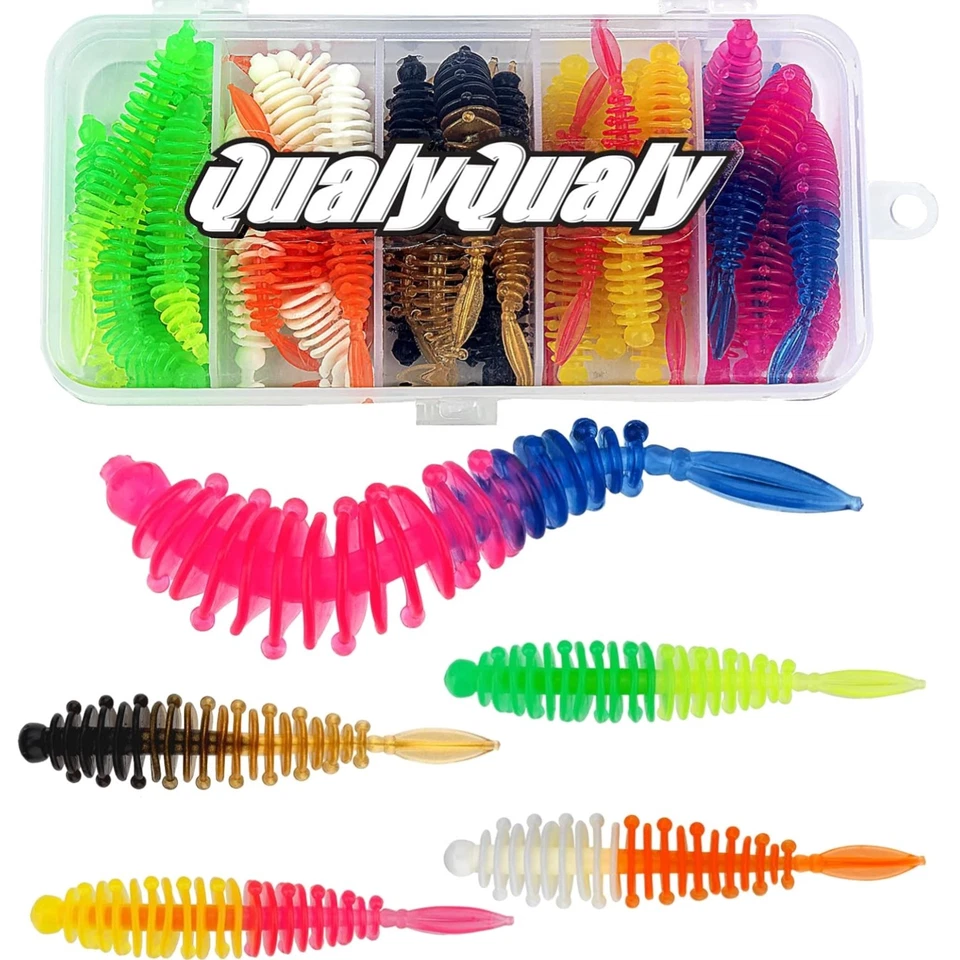 Vielseitige Gummiköder 40 Stück für erfolgreiches Angeln - 5,7 cm von Qualyqualy