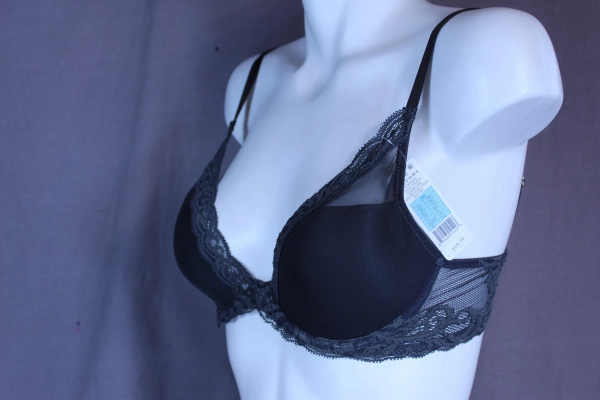 NWT Natori 730023 Underwire Lined Feathers Contour Plunge bra size 34C gray