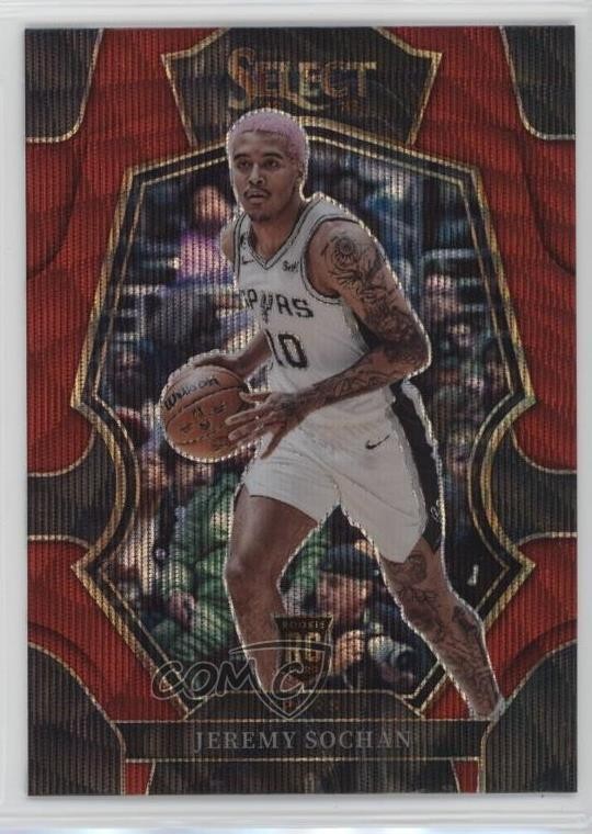 2022-23 Panini Select Premier Level Red Wave Prizm Jeremy Sochan #192 04it