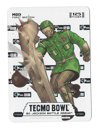 MoD Bo Jackson Battle Arena Tecmo Bowl Reggie White Sore Thumb BF Steel Card!!