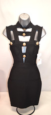 NWT House of CB Black Corset Strappy Dress Size XS