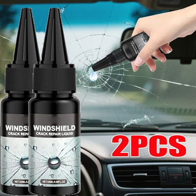#ad Automotive Glass Repair Kit Fluid Fix Car Windshield Resin Chip Crack Tool $10.99